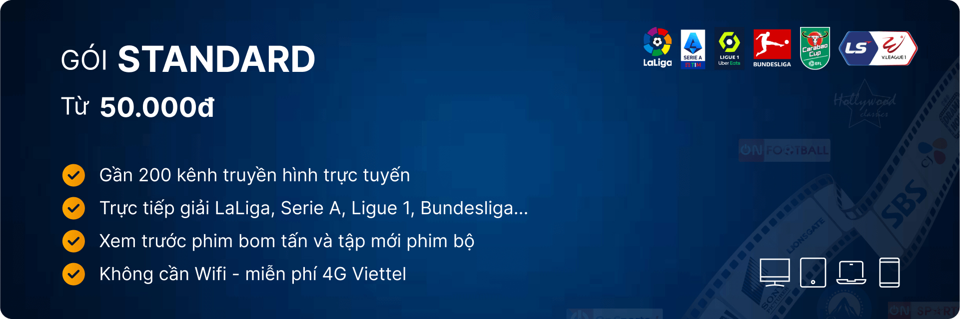 GÃ³i CÆ°á»c TV360 Viettel Standard