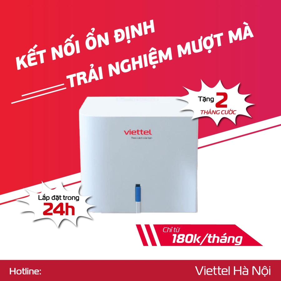 Báº£ng Giá Láº¯p Äáº·t Máº¡ng WiFi Viettel táº¡i Hà Ná»i Tháng 1-2025